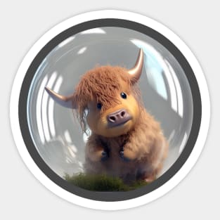 Cute Baby Highland Sticker